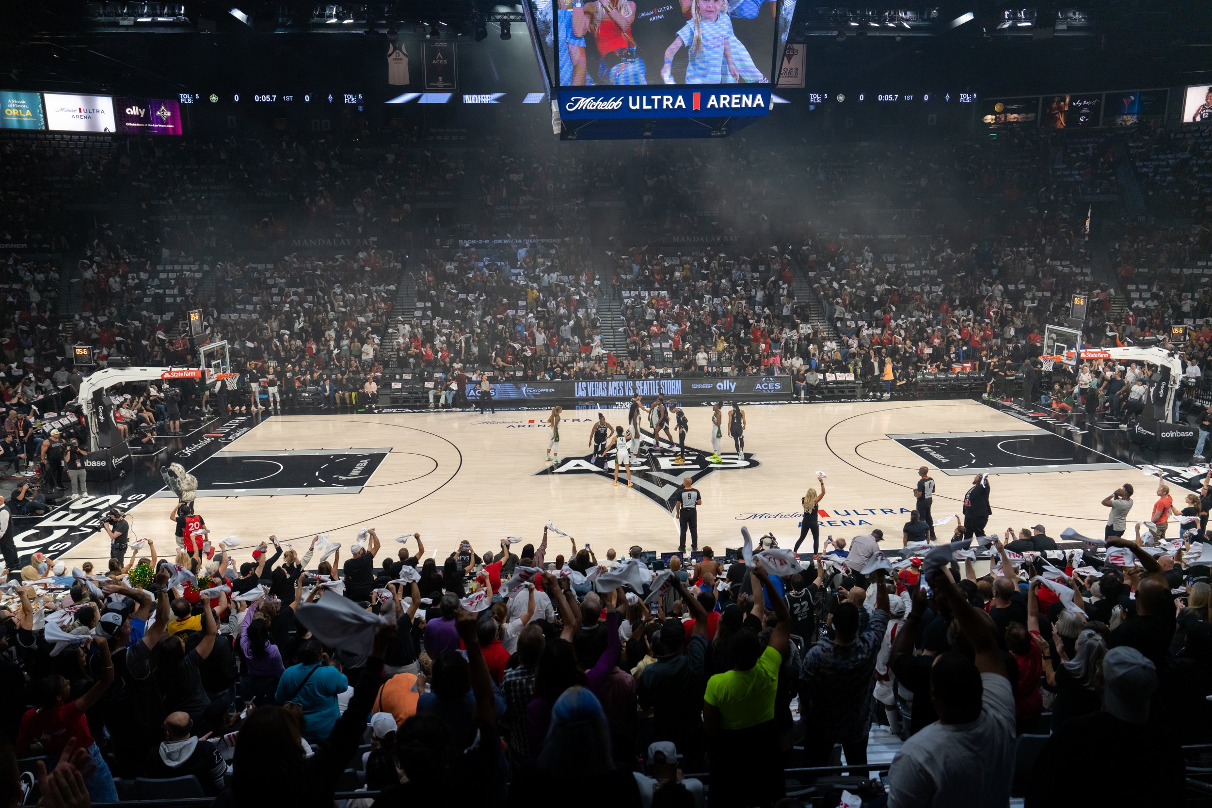 Las Vegas Aces WNBA playoff action