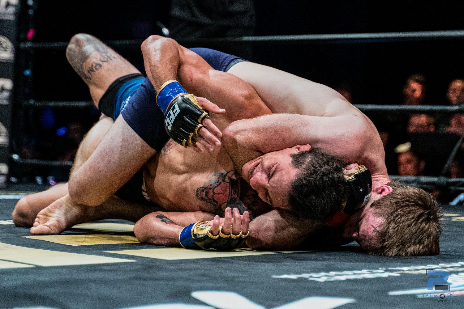 MMA fight night inside the octagon